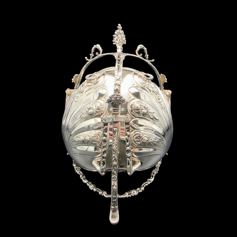 Early 19th Century Antique Continental Silver Triple Folding Biscuit Box German Circa 1890 Hanau - 3
