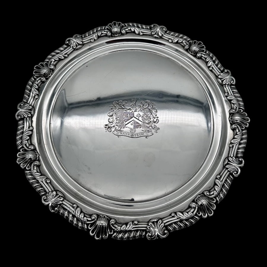 Early 19th Century Antique George III Silver Pair Salvers Sheffield 1812 S C Younge & Co - 6