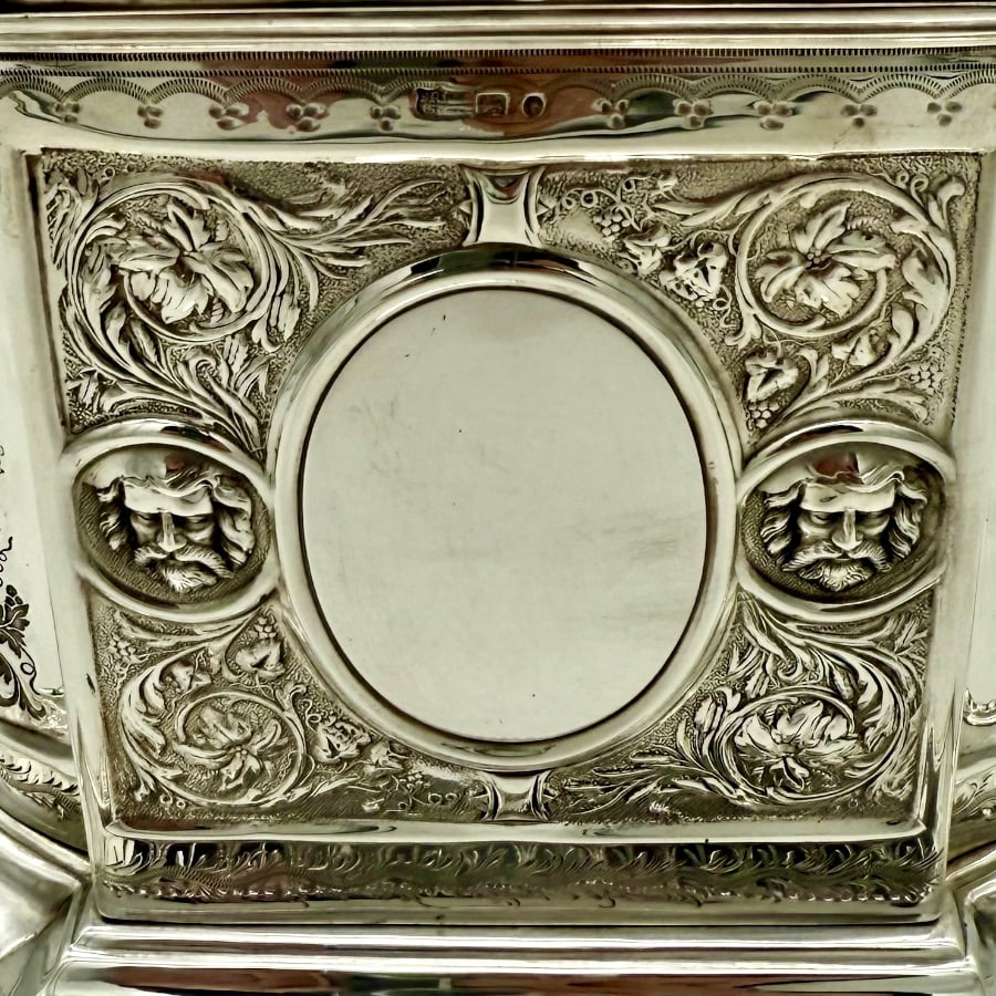 19th Century Antique Victorian Silver Large Biscuit Box Sheffield 1878 John Newton Mappin - 10