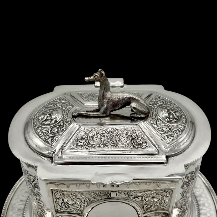 19th Century Antique Victorian Silver Large Biscuit Box Sheffield 1878 John Newton Mappin - 8