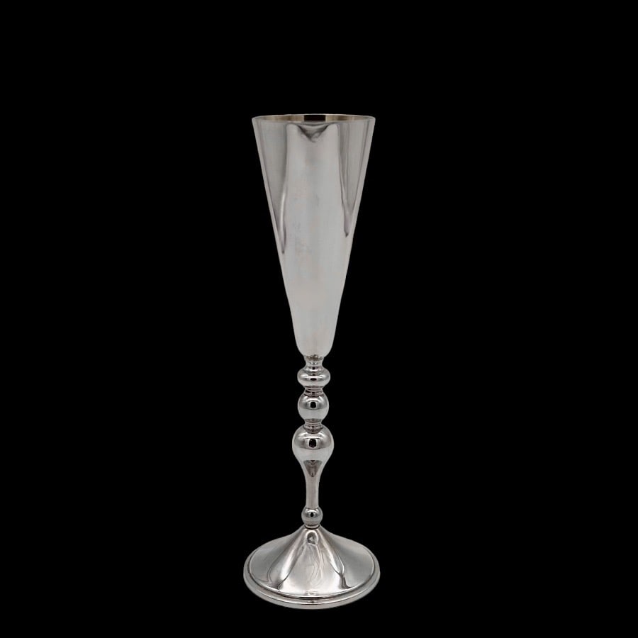 20th Century Modern Sterling Silver Champagne Flute London 1998 Asprey & Garrard - 3