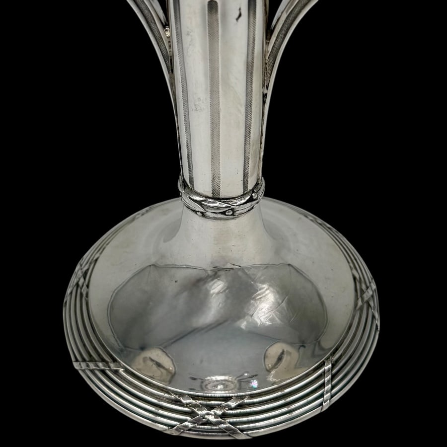 Early 20th Century Modern French Silver Pair Candelabra circa 1930 - 9