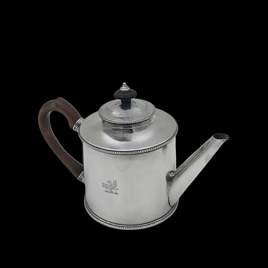 18th Century Antique George III Silver Teapot London 1776 William Cattell - 5