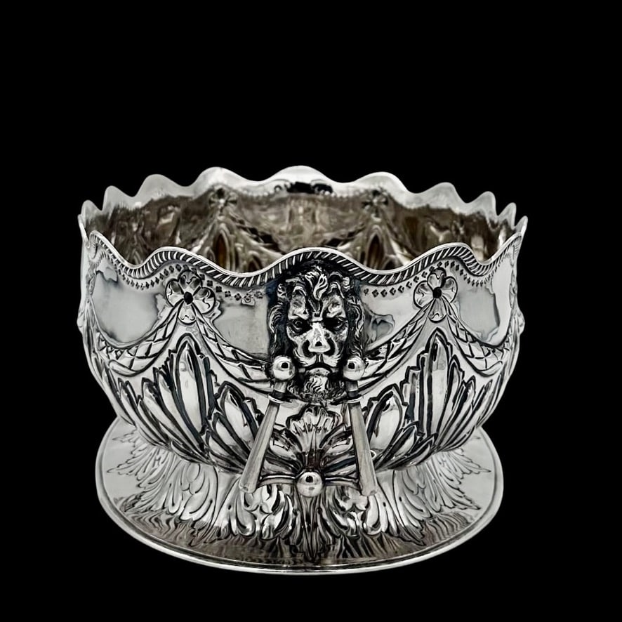 19th Century Antique Victorian Large Oval Sterling Silver Bowl London 1883 Martin Hall & Co Ltd - 3