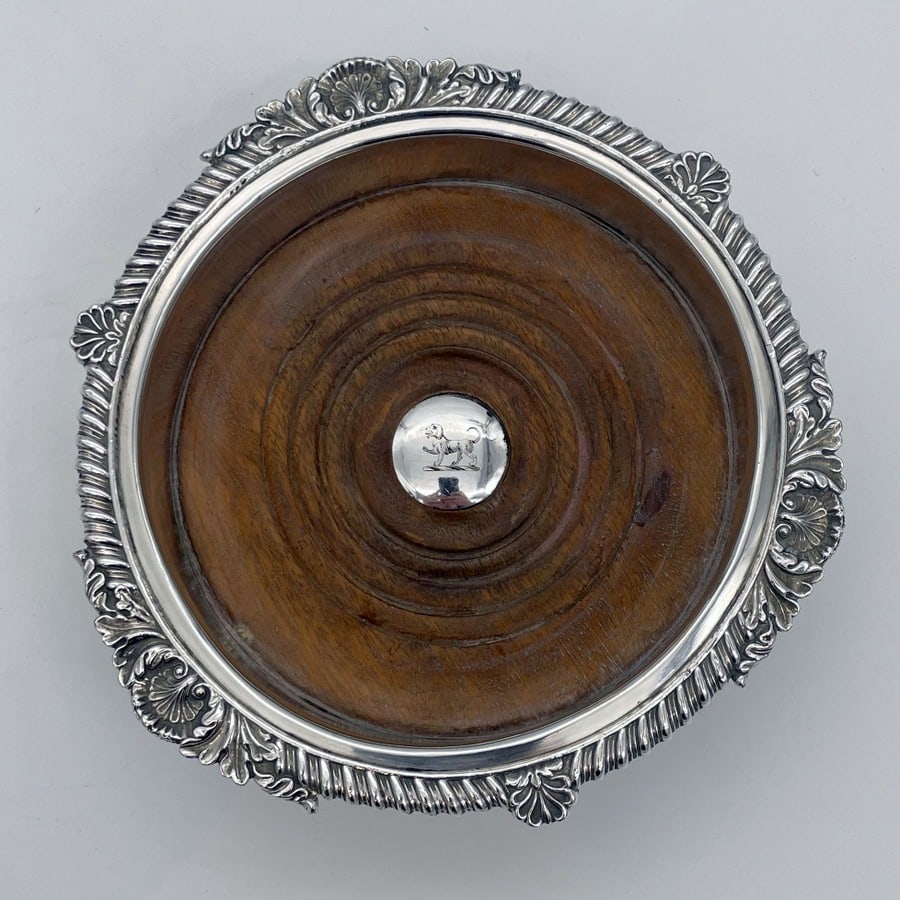 Mid 19th Century Antique Victorian Transitional Period Old Sheffield Pair Wine Coasters Circa - 3