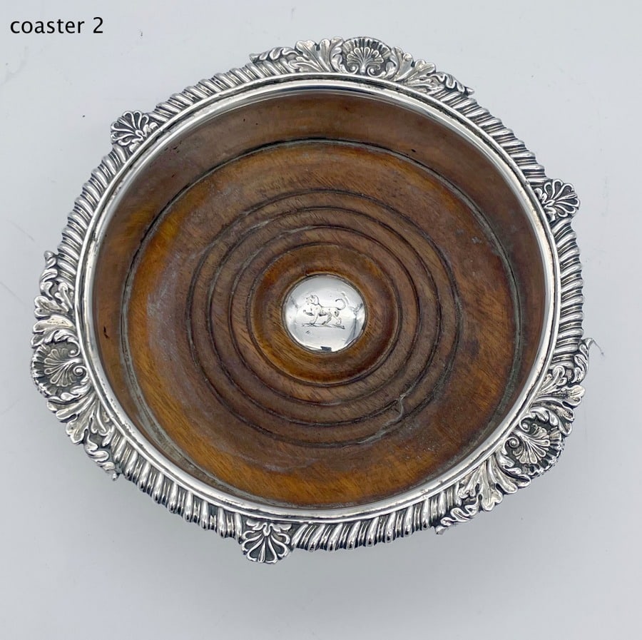 Mid 19th Century Antique Victorian Transitional Period Old Sheffield Pair Wine Coasters Circa - 9