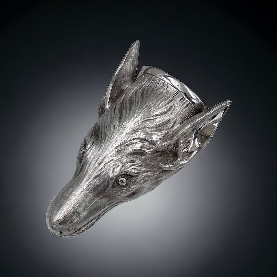 Early 19th Century Antique George III Silver Pair Fox Stirrup Cups London 1802 John Edwards - 3
