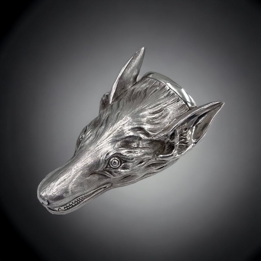 Early 19th Century Antique George III Silver Pair Fox Stirrup Cups London 1802 John Edwards - 7