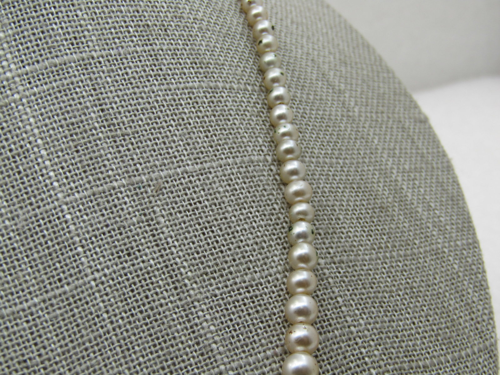 Vintage Graduated Faux Pearl Necklace, 17.5", 2.5mm-7.5mm - 3