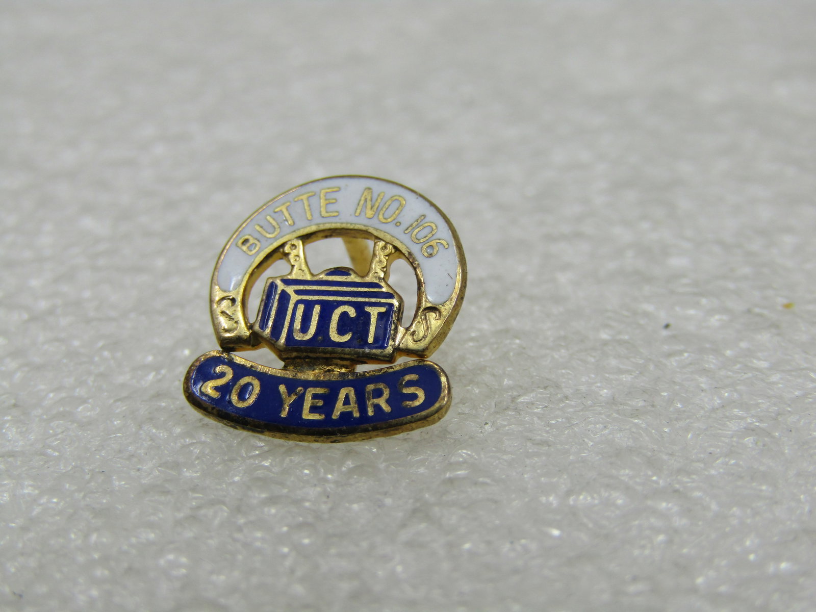 Vintage Sterling UTC Butte No. 106 Year Tack Pin - 2