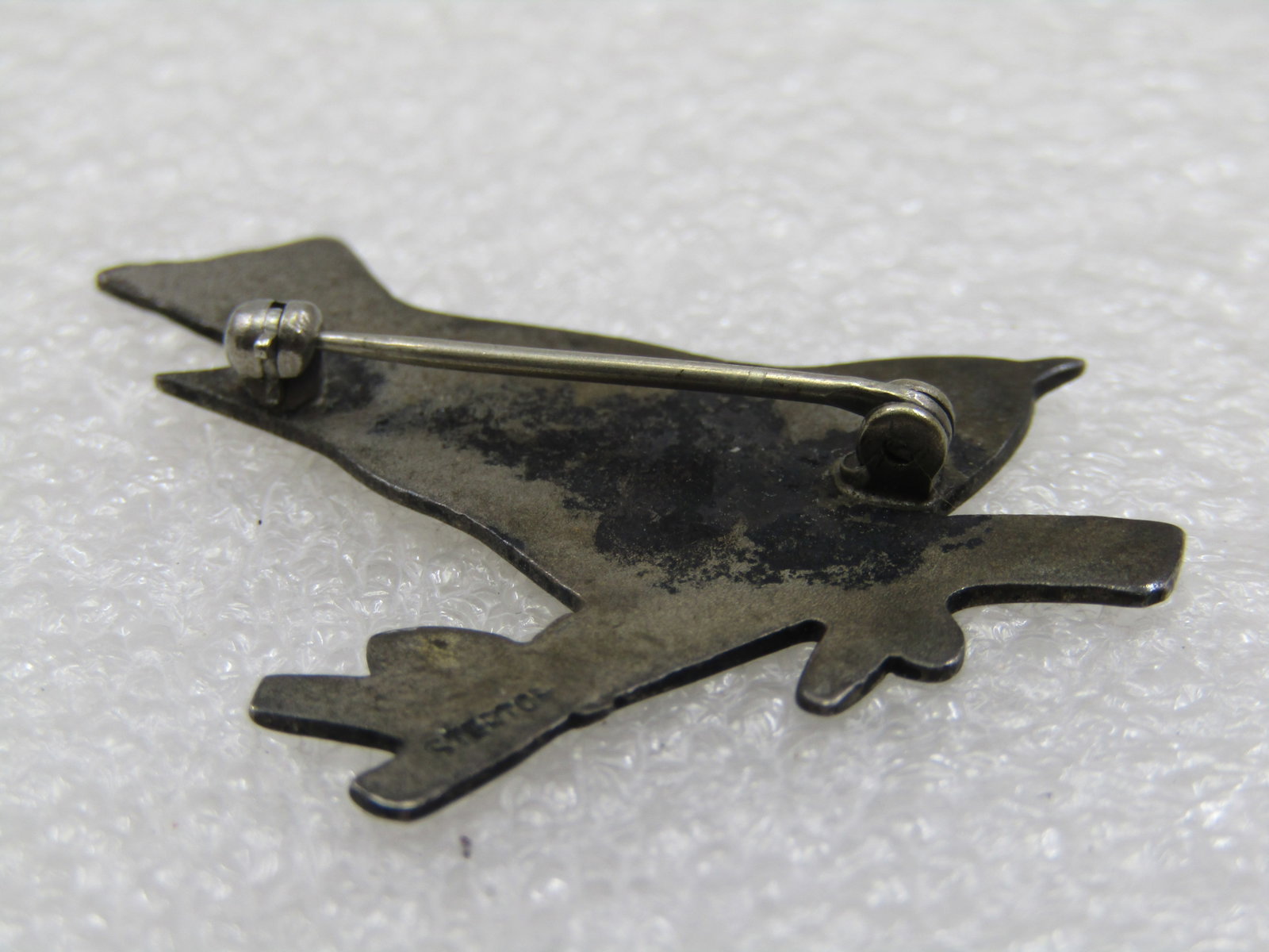 Vintage Sterling Bird on Branch Brooch, 1940's-1950's - 4