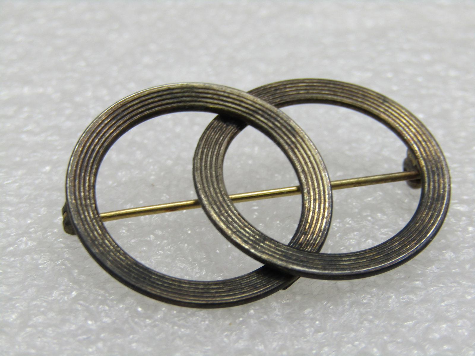 Vintage Beau Sterling Double Circle Brooch, 1940's, 1.5" - 2