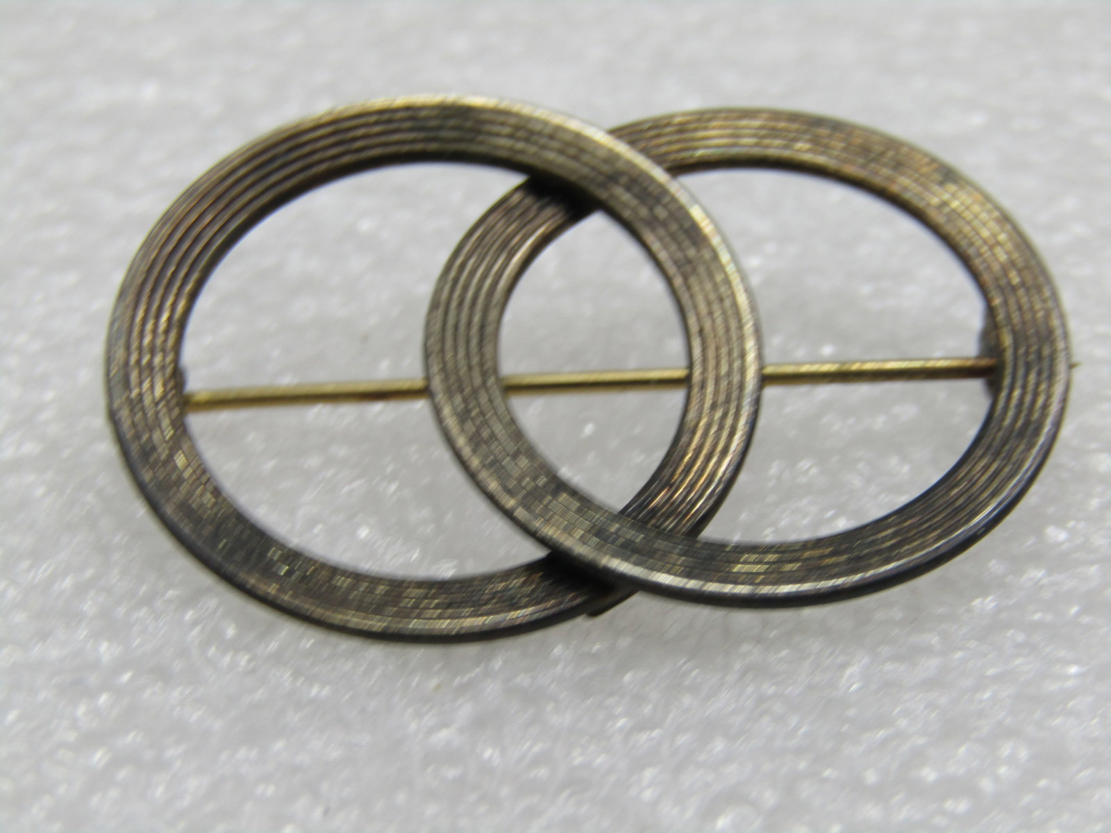 Vintage Beau Sterling Double Circle Brooch, 1940's, 1.5" - 3