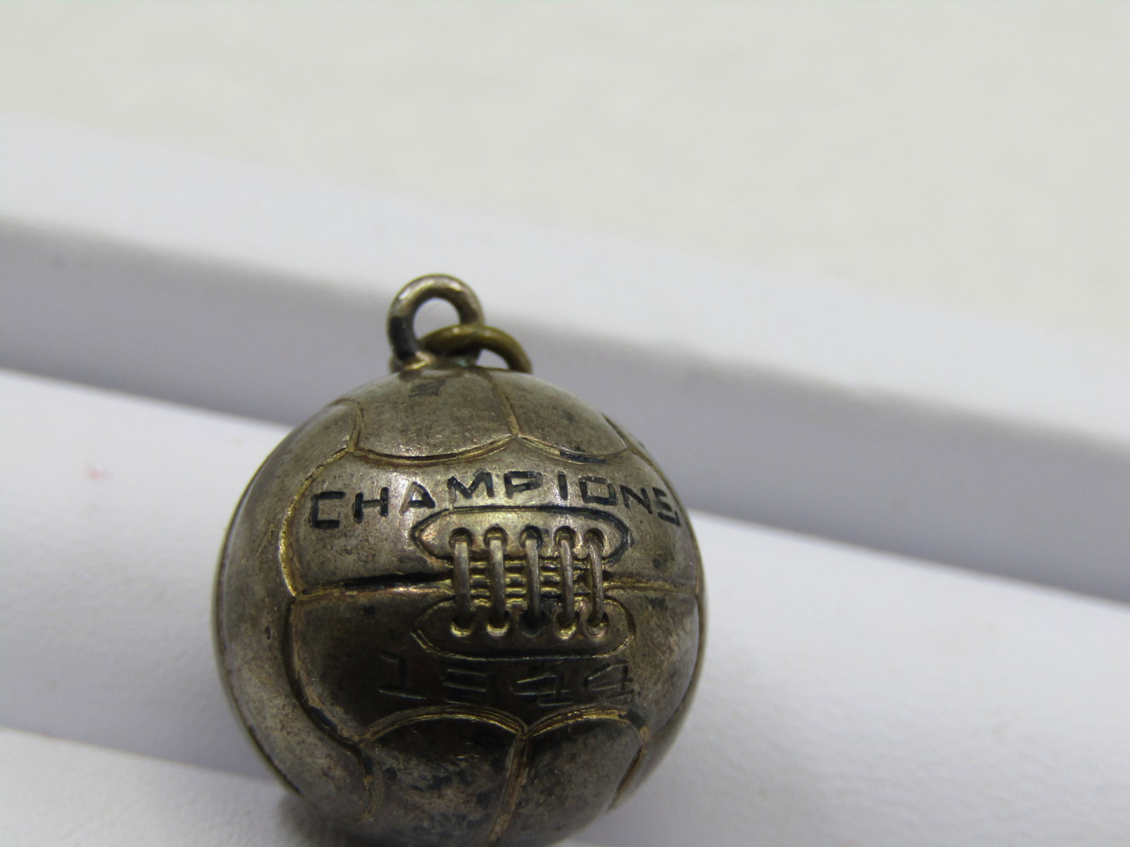 Vintage Sterling SIlver 1944 Champion Basketball Pendant/Charm - 2