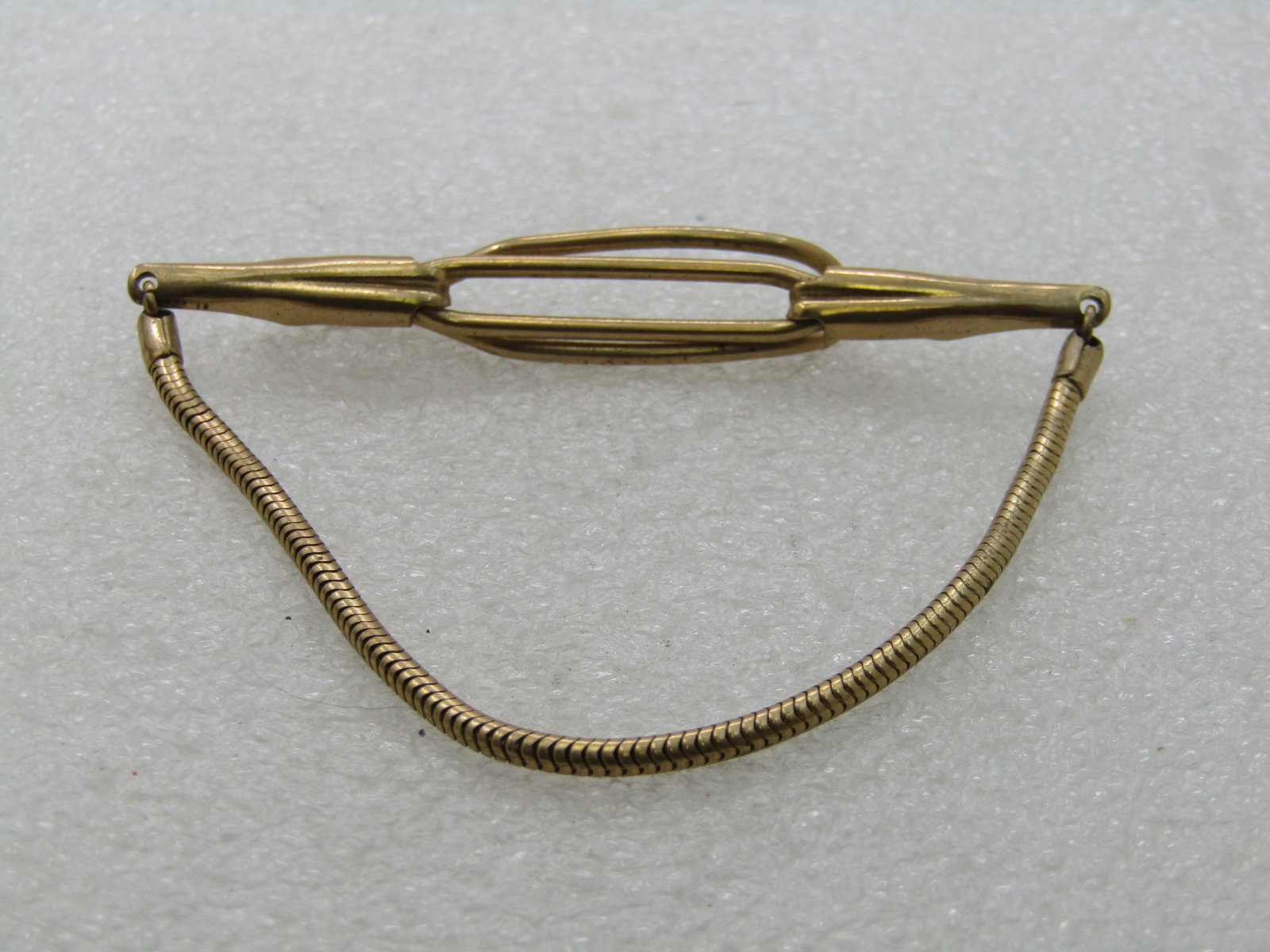 Vintage Anson Tie Bar With Chain, Mid-Century, 2.75" (1 of 4)