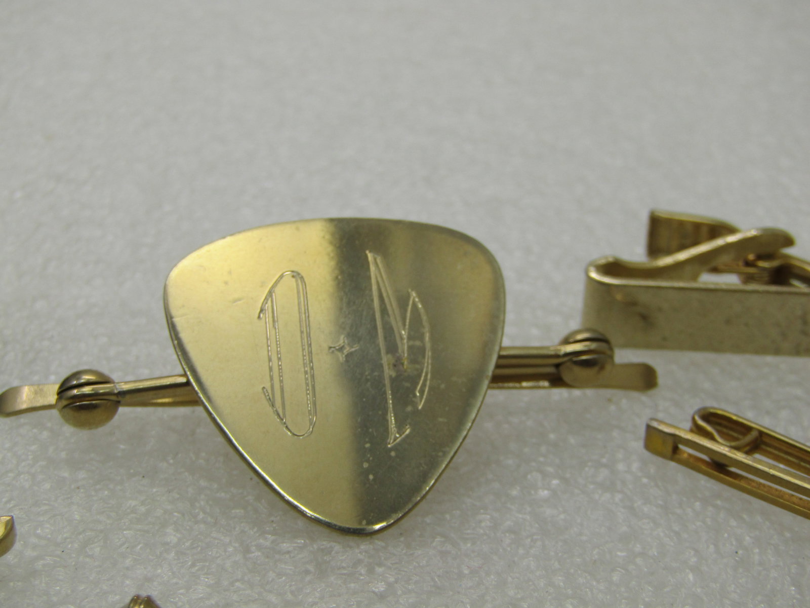 Vintage Tie Bars and Clasps Lot, 6 Pieces, 1960's, Gold tone, Swank and Unsigned - 2