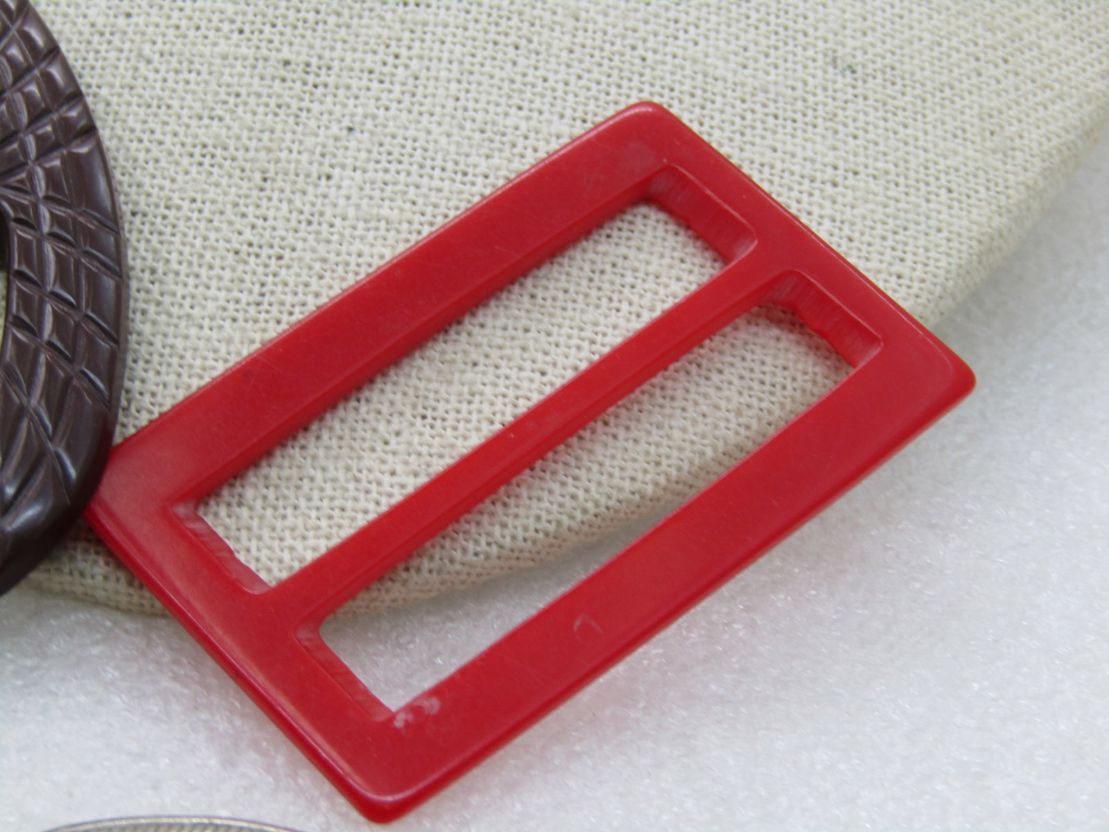 Vintage Buckle Lot, 2 Bakelite, 1 Metal, 1940's-Mid-Century - 6