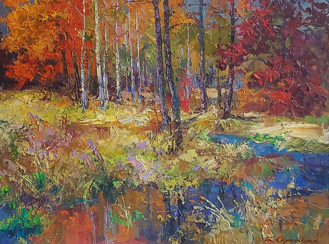 Oil painting Autumn forest Boris Serdyuk - 7