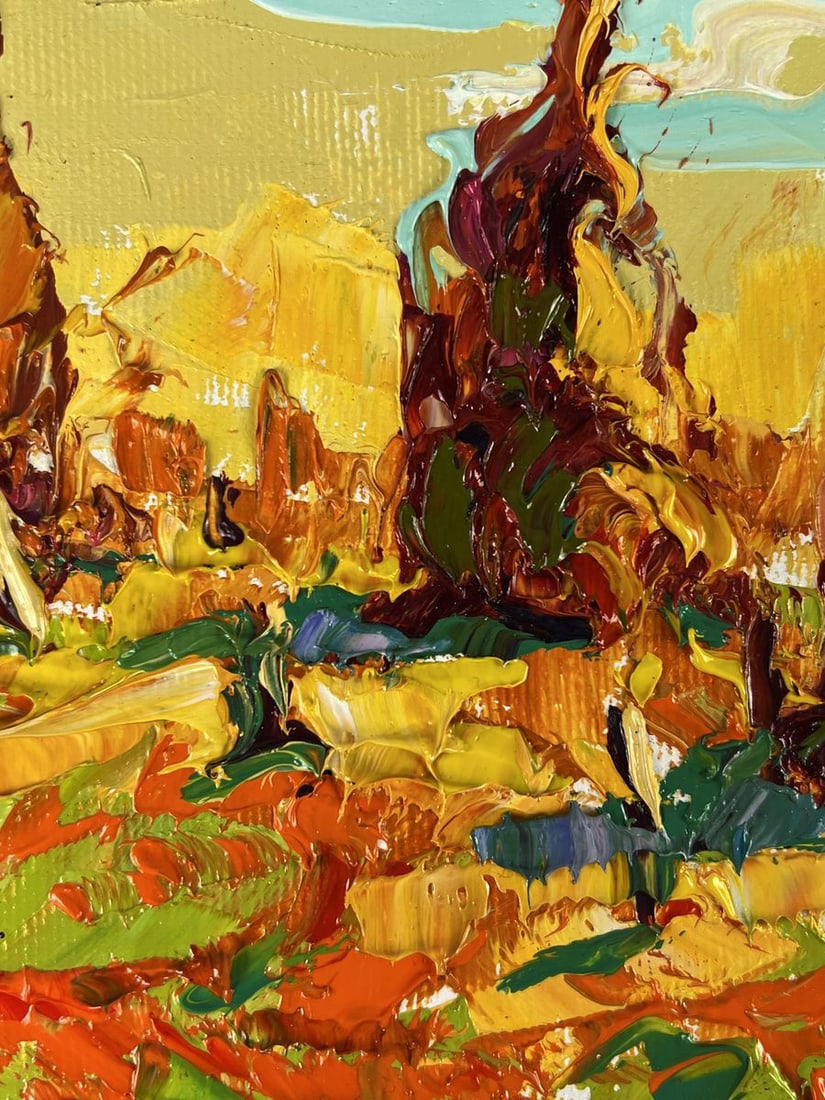 Oil painting Morning in the Autumn Field Oleksiy Ivanyuk - 7