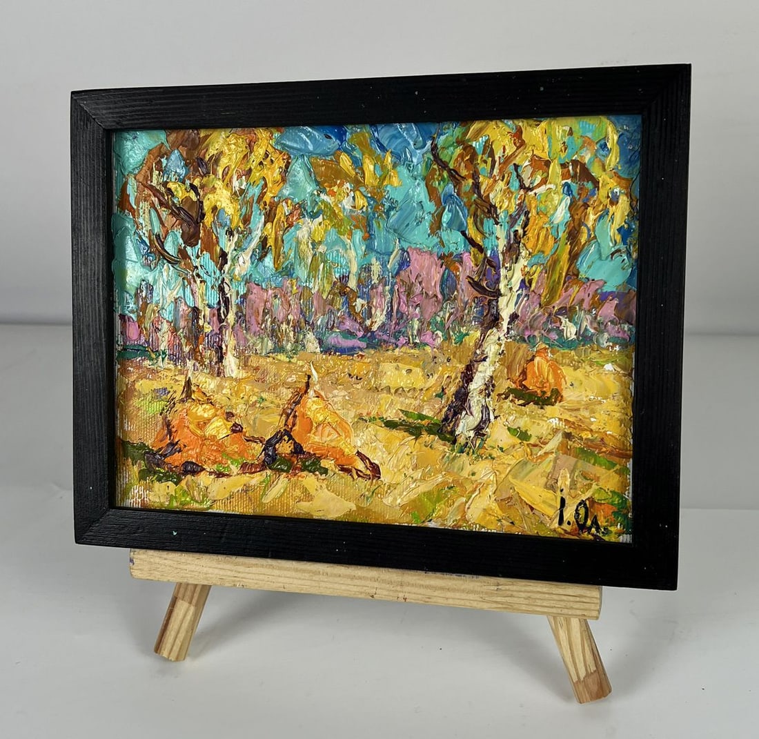 Oil painting Autumn Day in the Middle of the Field Oleksiy Ivanyuk - 2