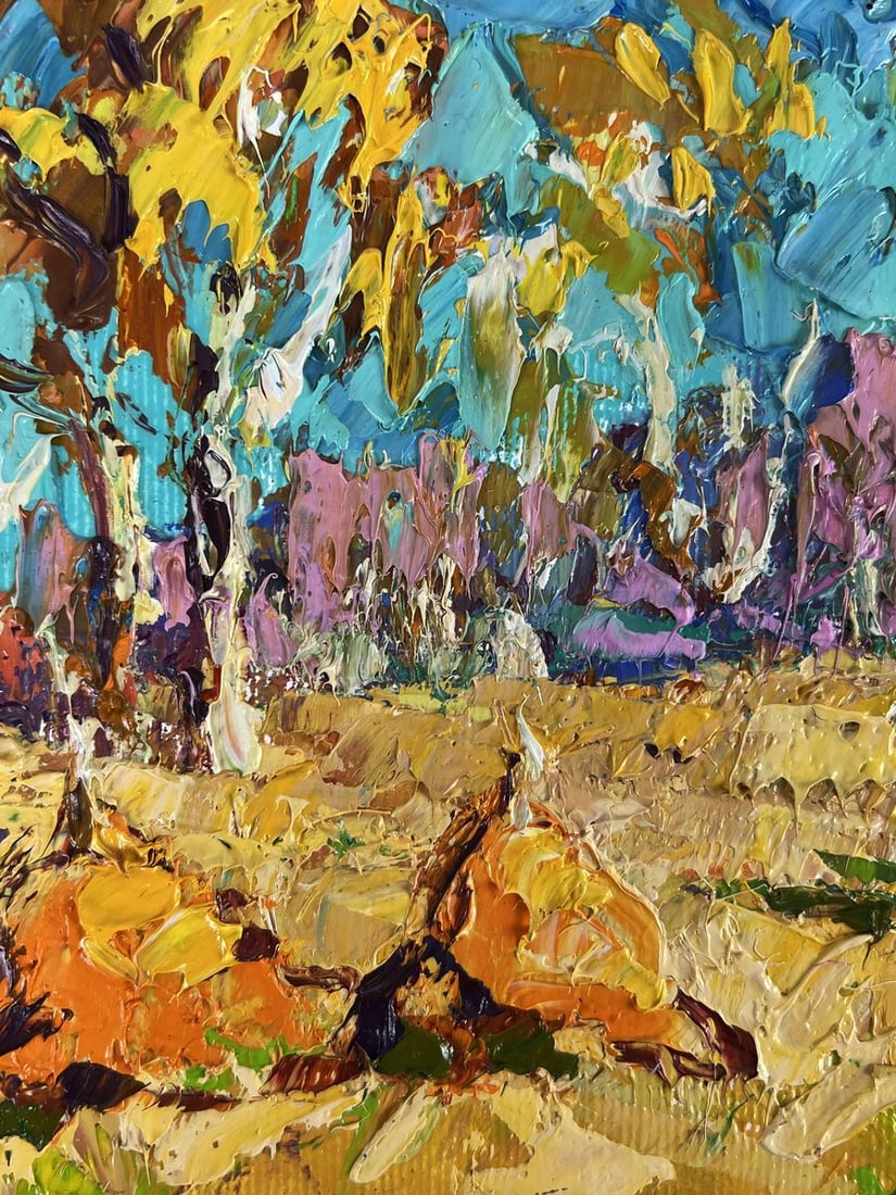 Oil painting Autumn Day in the Middle of the Field Oleksiy Ivanyuk - 4