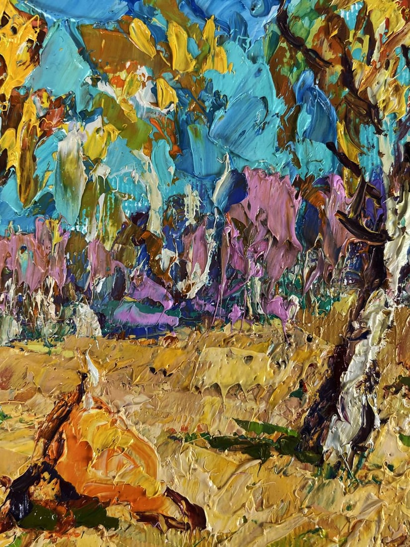 Oil painting Autumn Day in the Middle of the Field Oleksiy Ivanyuk - 7