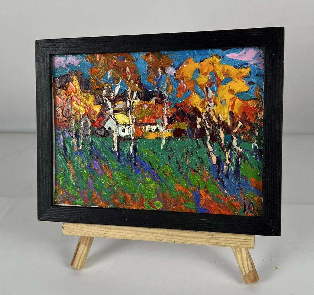 Oil painting Autumn has come to the Quiet Village Oleksiy Ivanyuk - 2