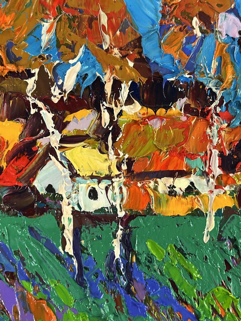 Oil painting Autumn has come to the Quiet Village Oleksiy Ivanyuk - 4