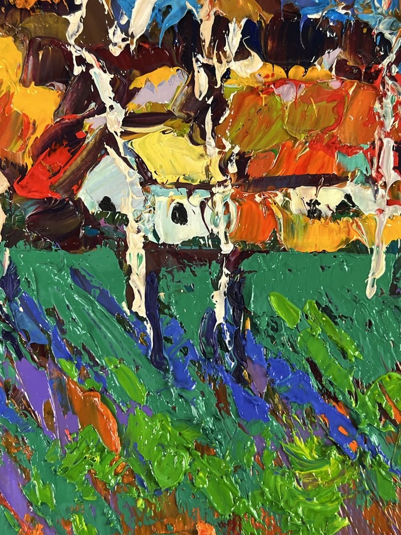 Oil painting Autumn has come to the Quiet Village Oleksiy Ivanyuk - 5