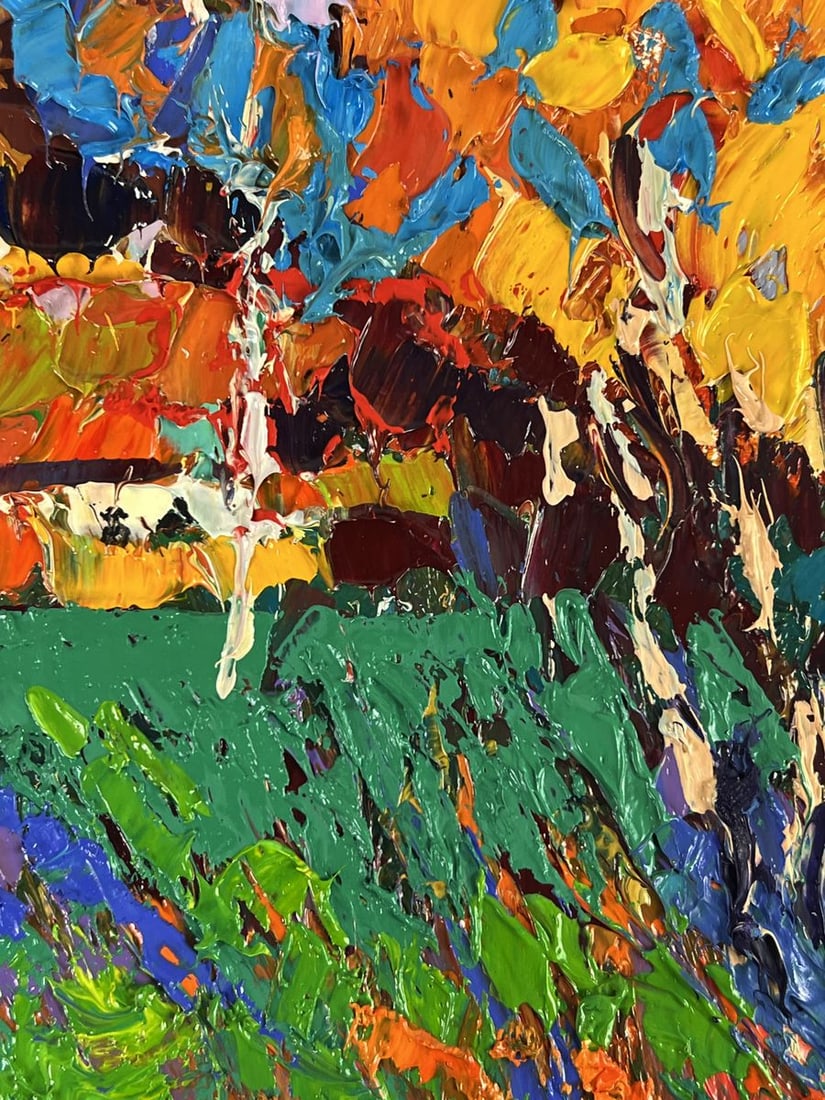 Oil painting Autumn has come to the Quiet Village Oleksiy Ivanyuk - 8