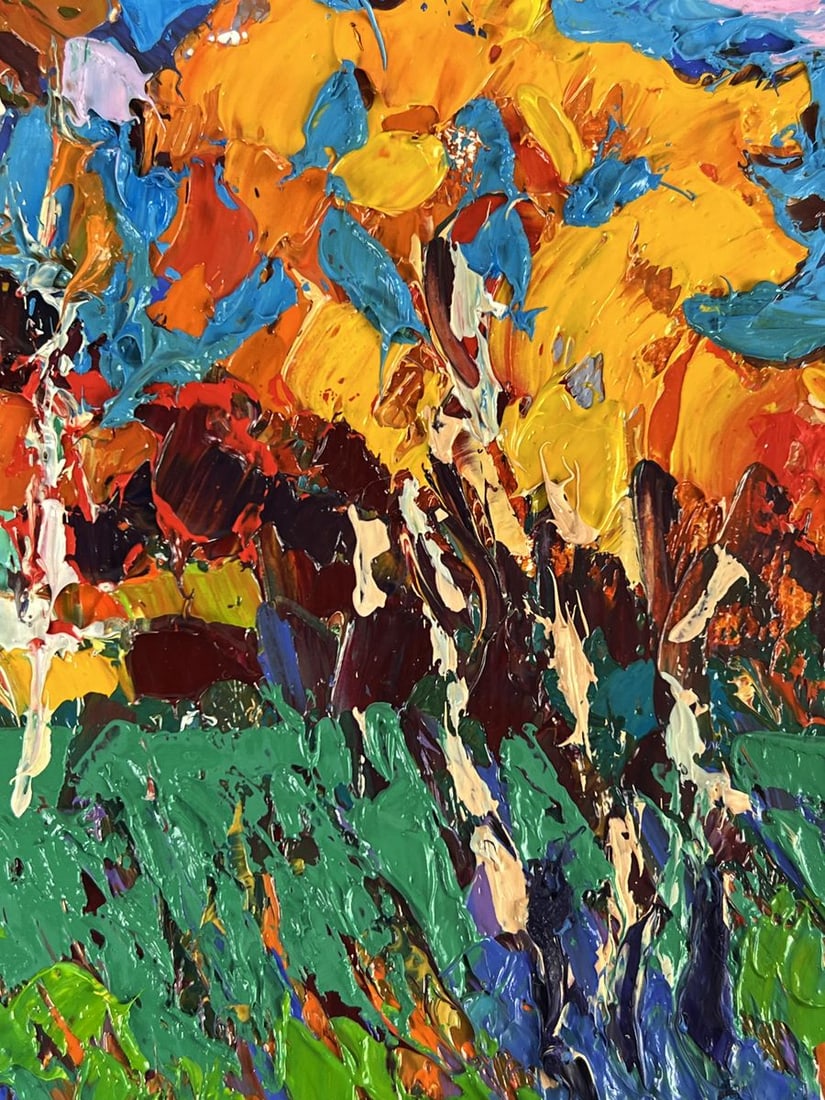 Oil painting Autumn has come to the Quiet Village Oleksiy Ivanyuk - 9