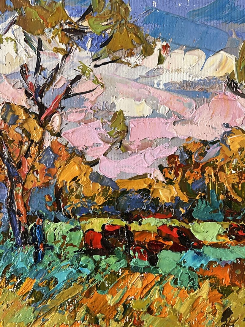 Oil painting September Outdoors in the Field Oksana Ivanyuk - 4