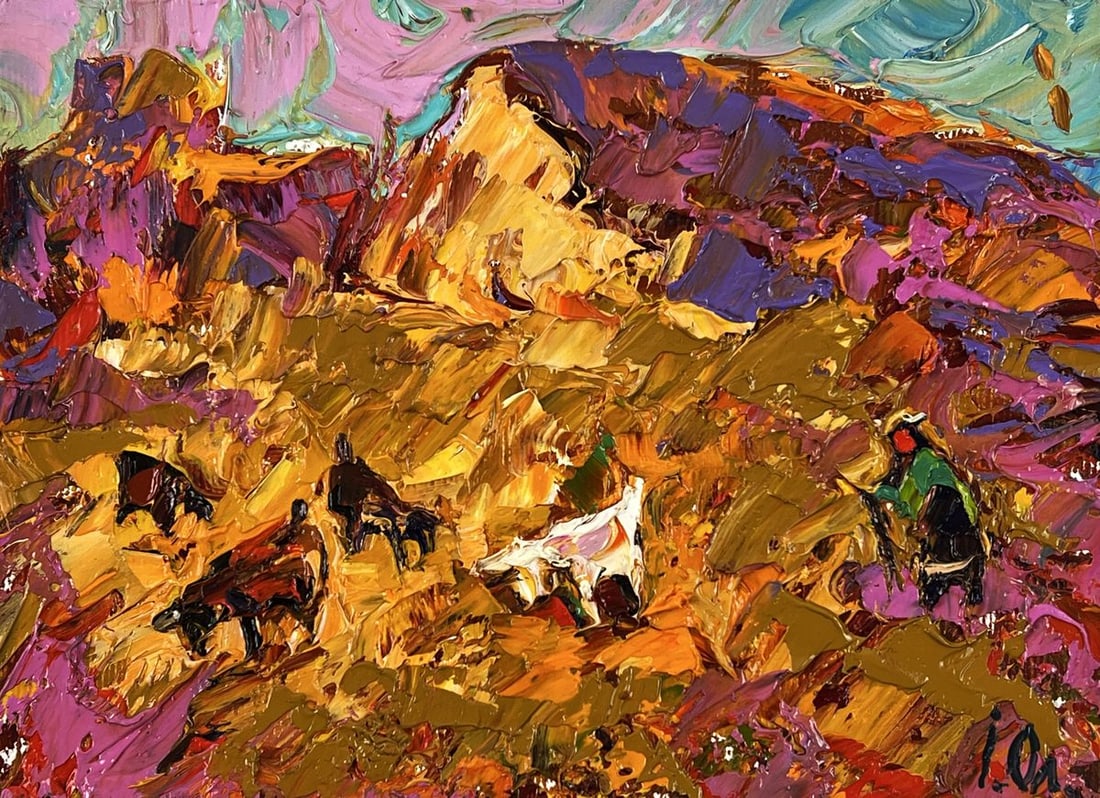 Oil painting Autumn Field and Pasture Oleksiy Ivanyuk - 3
