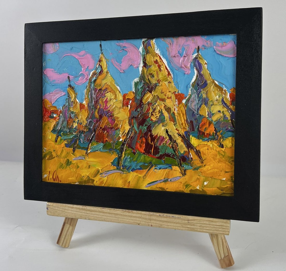 Oil painting Sunny Hay Field Oleksiy Ivanyuk - 2