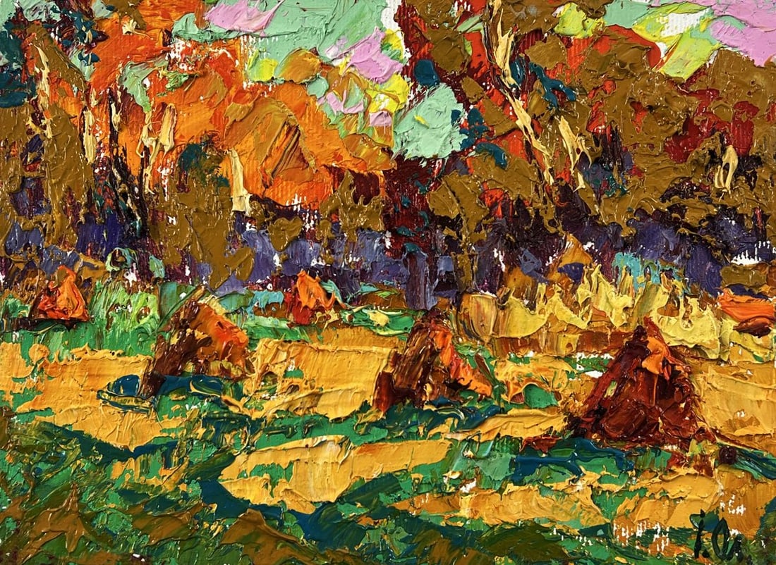 Oil painting Autumn Fields After Harvesting Oleksiy Ivanyuk - 3
