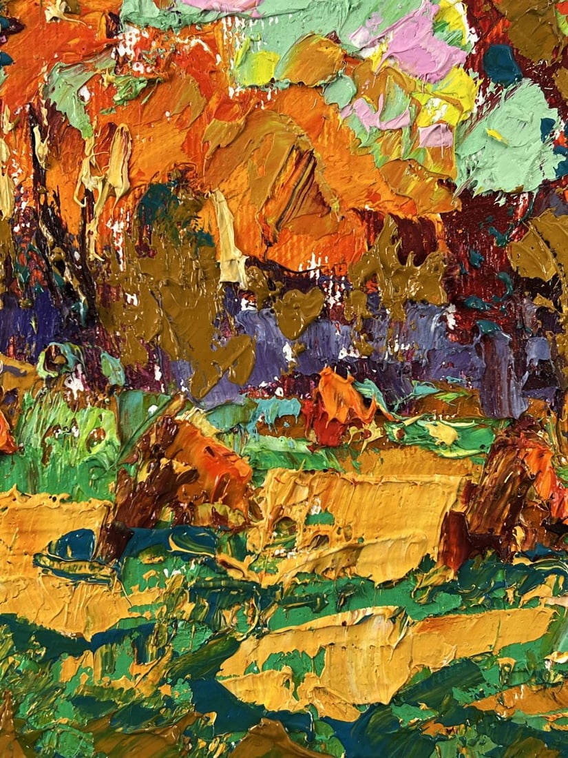 Oil painting Autumn Fields After Harvesting Oleksiy Ivanyuk - 4