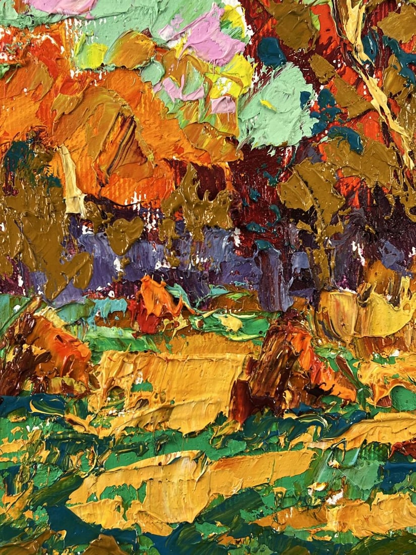 Oil painting Autumn Fields After Harvesting Oleksiy Ivanyuk - 5