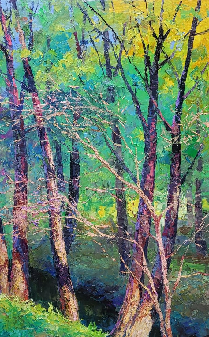 Oil painting A walk through the autumn forest Boris Serdyuk - 5