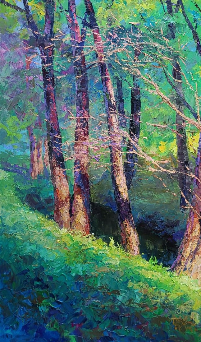 Oil painting A walk through the autumn forest Boris Serdyuk - 6