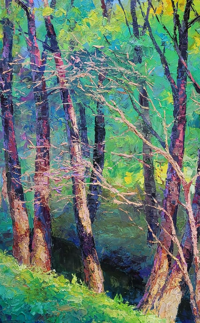 Oil painting A walk through the autumn forest Boris Serdyuk - 8