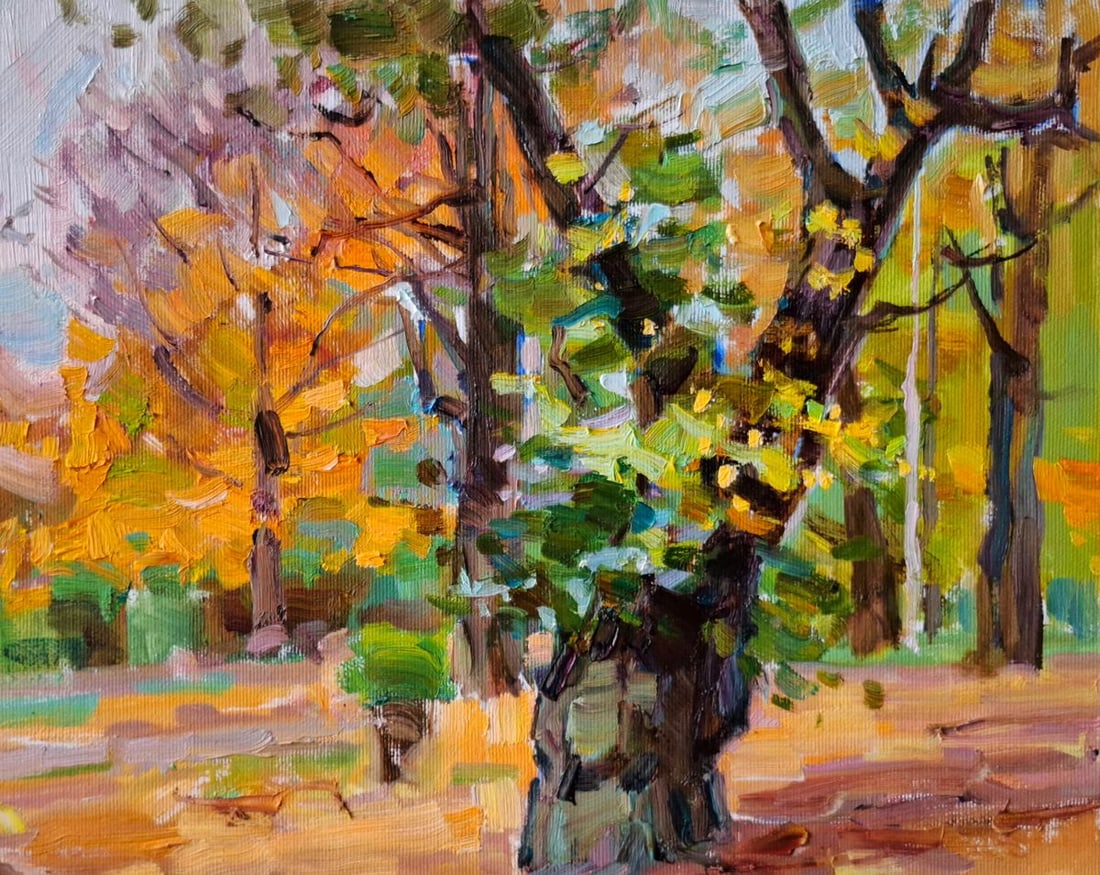Oil painting Autumn Mood in the Forest Vyacheslav Pereta - 3