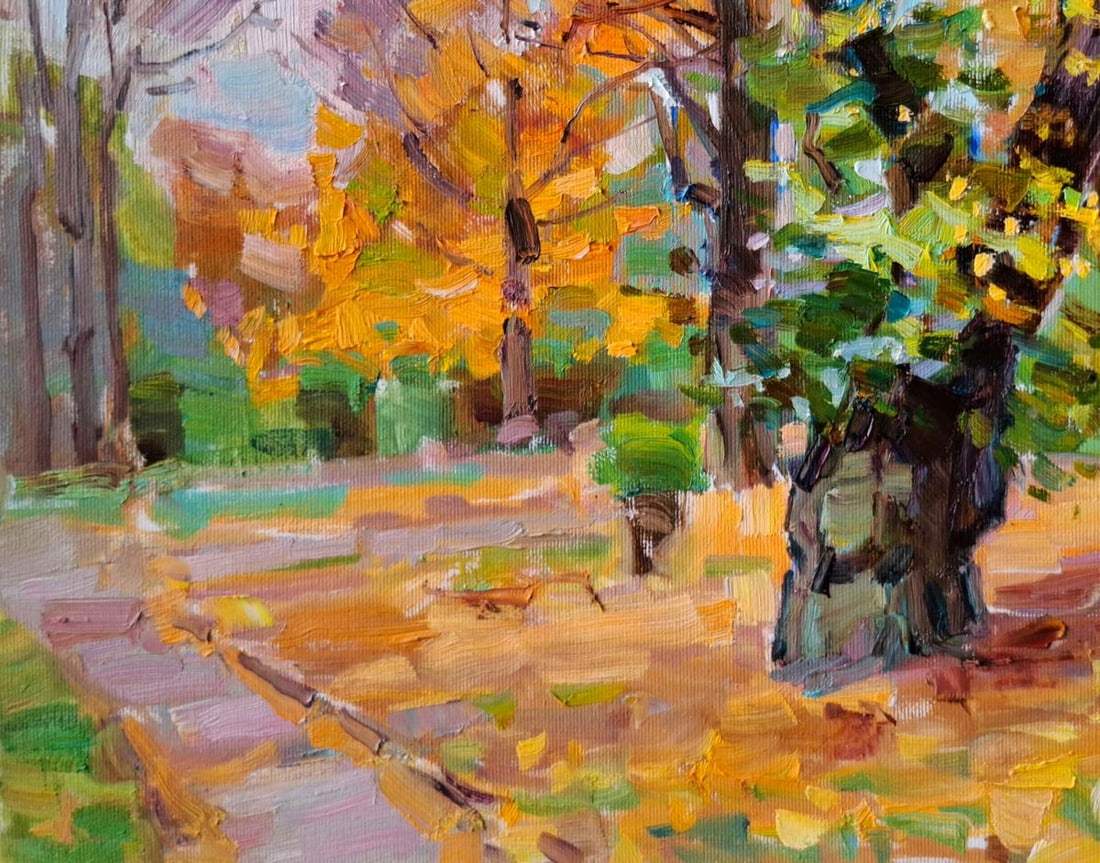 Oil painting Autumn Mood in the Forest Vyacheslav Pereta - 4