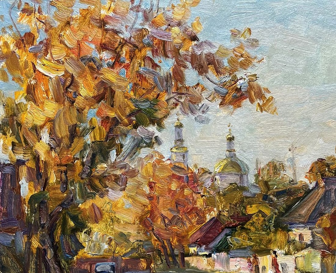 Oil painting October in the Old Town Ivan Kovalenko - 2