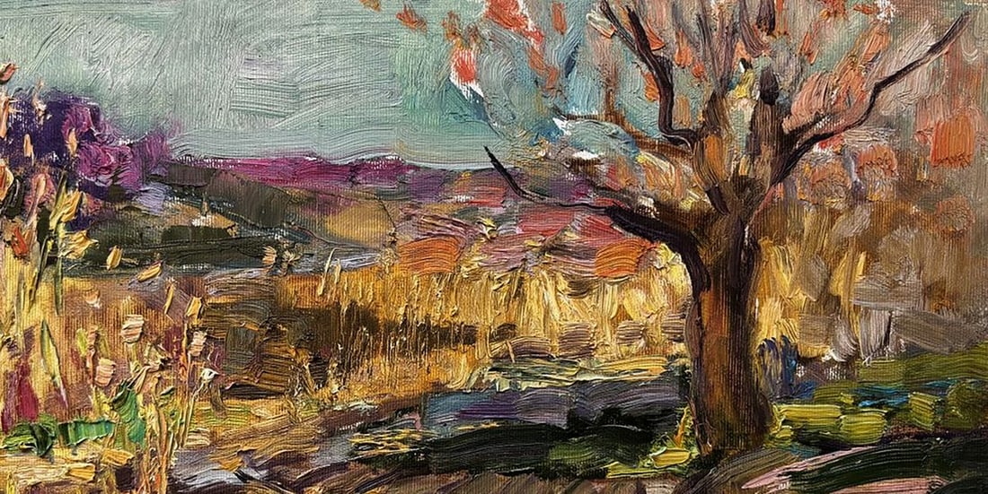 Oil painting Late Autumn in the Field Ivan Kovalenko - 3