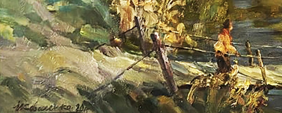 Oil painting Suspension Bridge Ivan Kovalenko - 7