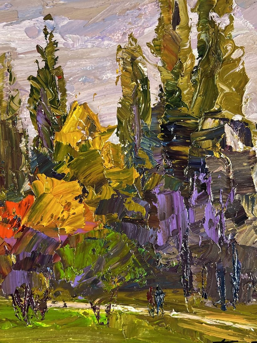 Oil painting Autumn forest park Boris Serdyuk - 7