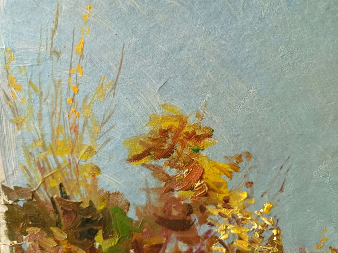 Oil painting In the autumn meadows Yakov Basov - 2