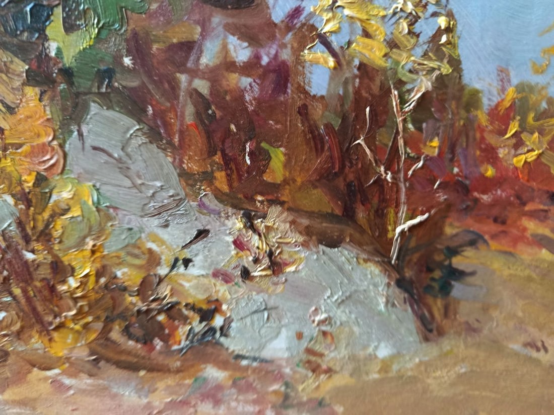 Oil painting In the autumn meadows Yakov Basov - 7