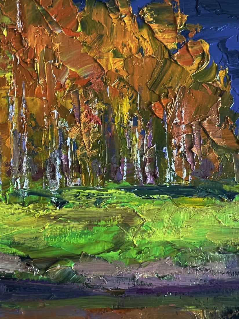 Oil painting Autumn on the shore river Boris Serdyuk - 8