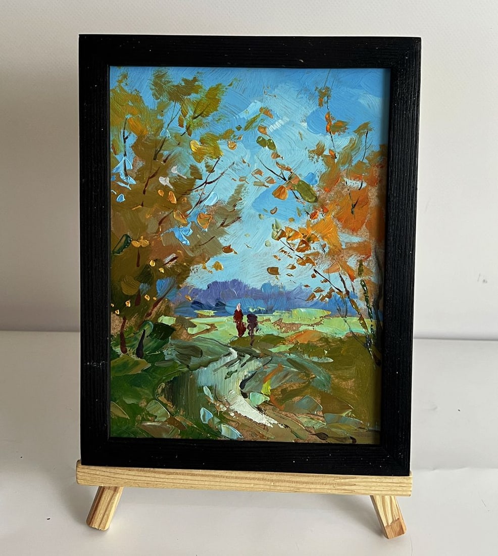 Oil painting Path in the field Yuriy Suprunchuk: NoAAA6090*** ABOUT THIS PAINTING **** TITLE: "Path in the field"* ARTISTS: Yuriy Suprunchuk* SIZE: 20x15 cm/7.87x5.90 inches'* MEDIUM: oil, hardboard* HAND PAINTED: Original painting from our
